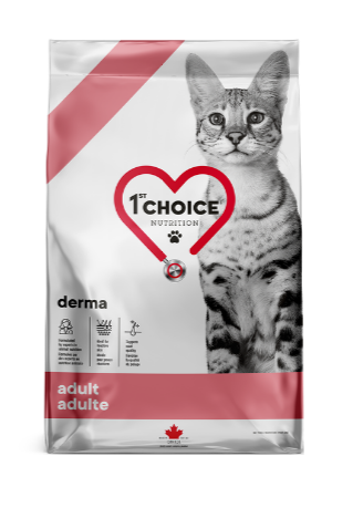 1st CHOICE DERMA корм для кошек с гиперчувствительной кожей лосось, 1.8 кг MZB100168 - фото 14329