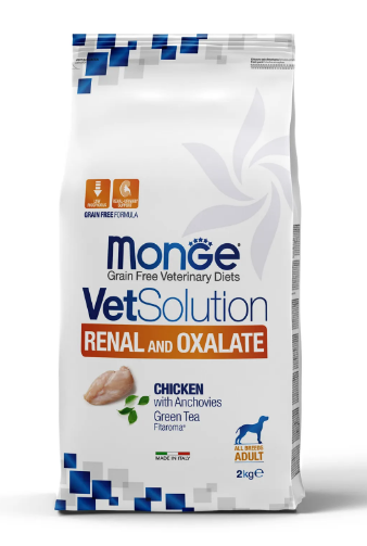 Диетический корм Monge VetSolution Dog Renal and Oxalate Ренал и Оксалат для собак при ХПН, 2 кг MZB081139 - фото 14502