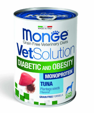 Диетический корм Monge VetSolution Dog Diabetic and Obesity Диабетик и Обесити для собак при сахарном диабете и лишнем весе, 400 гр MZB082013 - фото 14533