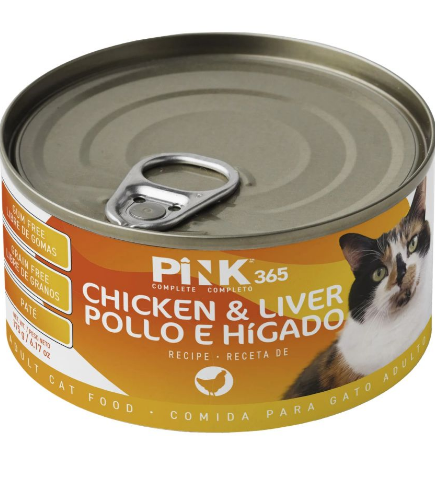Pink 365 полнорационные консервы для кошек "Курица с печенью и лактоферрином", 175гр MZB735602 - фото 14580