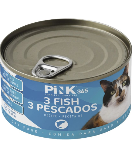 Pink 365 полнорационные консервы для кошек "Тунец с лососем и лактоферрином", 175г MZB735626 - фото 14597