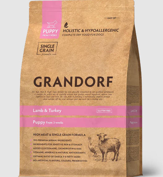 GRANDORF DOG Lamb&Turkey PUPPY ягнёнок с индейкой для щенков, 3 кг MZB850860 - фото 14735