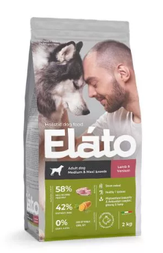Elato Holistic  корм для взрослых собак средних и крупных пород с ягненком и олениной, 2 кг MZB100854 - фото 15629