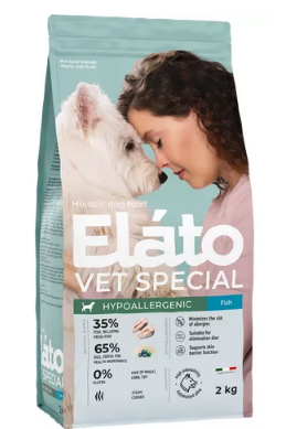 Elato Holistic Vet Special Hypoallergenic полнорационный сухой диетический корм  для собак с рыбой, 2 кг MZB103770 - фото 15635