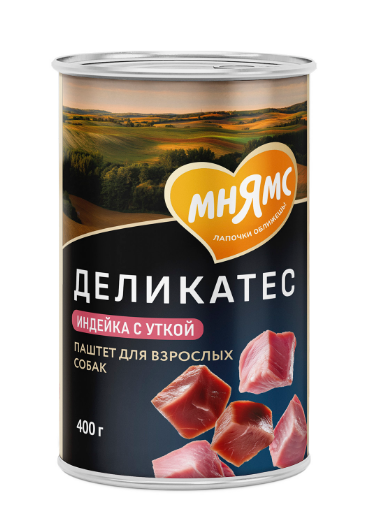 Мнямс консервы для собак всех пород "Турдакен по-британски" (индейка с уткой), 400 гр MZB170913 - фото 15704