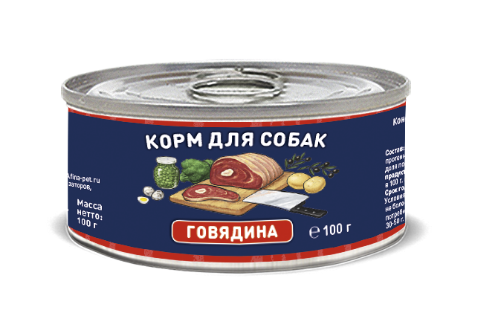 Solid Natura Holistic Мраморная говядина влажный корм для собак жестяная банка, 100 гр MZB044020 - фото 16249