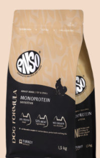 ENSO DF Monoprotein сухой корм для взрослых собак мелких и миниатюрных пород с индейкой и шпинатом, 1.5 кг MZB251284 - фото 16302