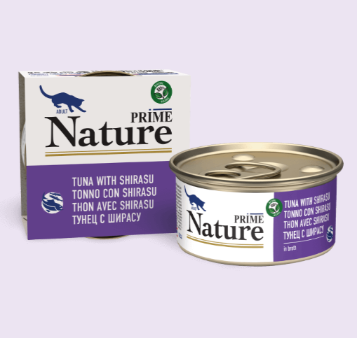 PRIME NATURE ж/б в бульоне Тунец с ширасу для кошек, 85 гр MZB519271 - фото 16619