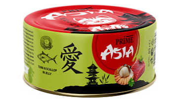 PRIME ASIA ж/б Тунец с гребешком в желе для кошек, 85 гр MZB461596 - фото 16629