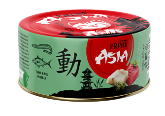 PRIME ASIA ж/б Тунец с угрем в желе для кошек, 85 гр MZB461602 - фото 16632