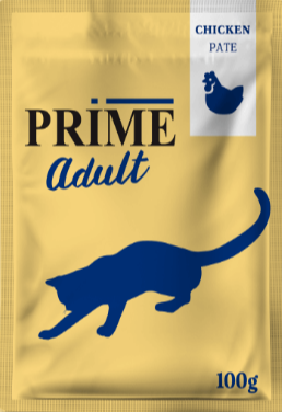 PRIME ADULT пауч Паштет из курицы для кошек, 100 гр MZB260436 - фото 16640