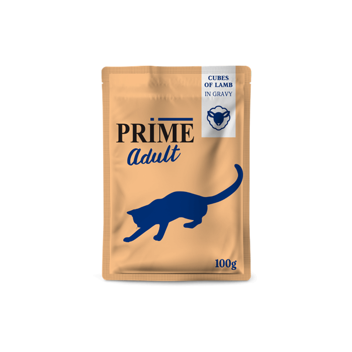 PRIME ADULT пауч Паштет из курицы и ягненка для кошек, 100 гр MZB260474 - фото 16644