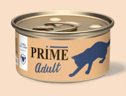 PRIME ADULT ж/б ягненок кусочки в соусе для кошек, 75 гр MZB680203 - фото 16648