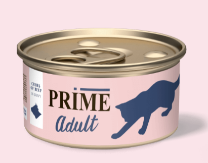 PRIME ADULT ж/б Говядина кусочки в соусе для кошек, 75 гр MZB680180 - фото 16649