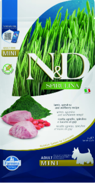 N&D Dog Spirulina с ягненком, спирулиной и ягодами годжи беззерновой сухой корм для взрослых собак мелких пород, 2 кг MZB041067 - фото 17033