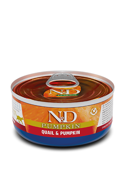 N&D CAT QUAIL & PUMPKIN Н&Д Перепел и тыква полнорационный влажный корм для взрослых кошек, 80 гр MZB102116 - фото 17072