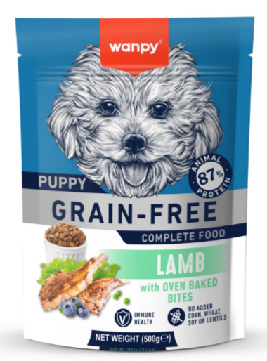 Сухой корм Wanpy Dog беззерновой с ягненком для щенков, 500 гр MZB823308 - фото 17263