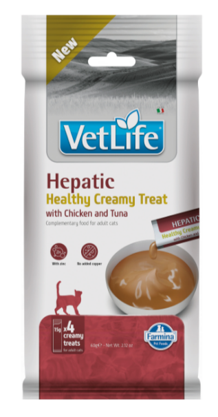 Лакомство для кошек Farmina Vet Life Hepatic Крем-суп при заболеваниях печени с курицей и тунцом, 60 гр MZB109030 - фото 17390