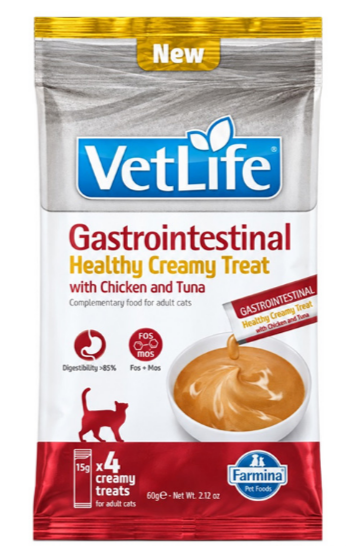 Farmina Vet Life Cat Gastrointestinal Крем-суп для кошек с курицей и тунцом при заболеваниях ЖКТ, 60гр MZB108989 - фото 17391