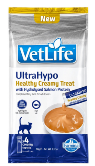 Vet Life Cat Ultrahypo Крем-суп для кошек с гидролизованным белком лосося, 60 гр MZB109047 - фото 17392