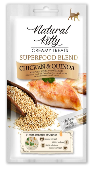 Лакомство Pettric Natural Kitty крем-суп для кошек Курица и киноа, 4х12 гр. MZB601200 - фото 17499