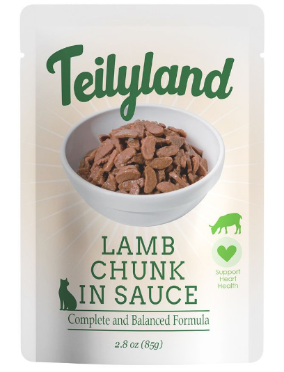 Корм влажный пауч Teilyland консервированный полнорационный для кошек кусочки с ягненком в соусе, 85 гр MZB100140 - фото 17506