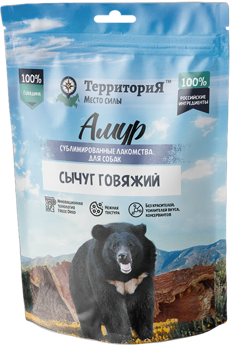 Территория Амур Сычуг говяжий лакомство сублимированное для собак, 40 гр MZB218439 - фото 17600
