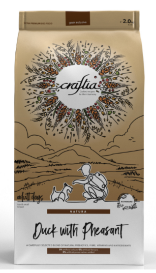 Сухой корм CRAFTIA NATURA для взрослых собак миниатюрных и мелких пород из утки с фазаном, 640 гр MZB426293 - фото 17761