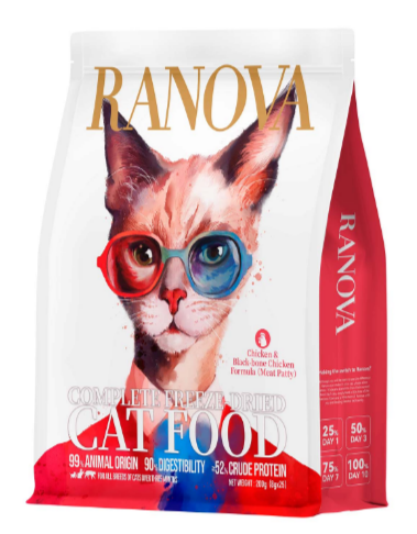 Полнорационный сухой (сублимированный) корм Ranova для кошек с курицей, 200 гр MZB255033 - фото 17906