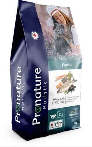 Pronature Holistic Pacific корм для СТЕРИЛИЗОВАННЫХ кошек океаническая белая рыба с рисом, 2 кг MZB268500 - фото 18188