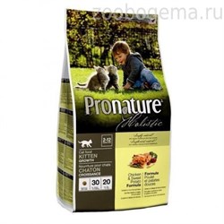 Pronature Holistic  Корм д/котят,  курица со сладким картофелем 2,72 кг (102.2041) - фото 5311