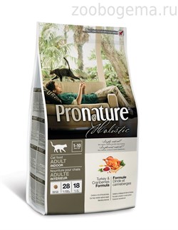 Pronature Holistic  Корм д/кошек,  индейка с клюквой 5,44 кг - фото 5321