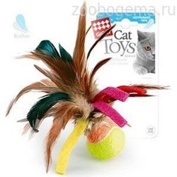 GiGwi75068 Cat Toys Feather мячик с перьями для кошек - фото 6629