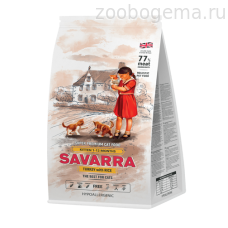 SAVARRA Kitten Сухой корм для котят 400г Индейка/рис - фото 7079