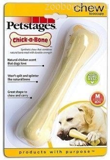 PETSTAGES ИГРУШКА ДЛЯ СОБАК CHICK-A-BONE КОСТОЧКА С АРОМАТОМ КУРИЦЫ - фото 7158