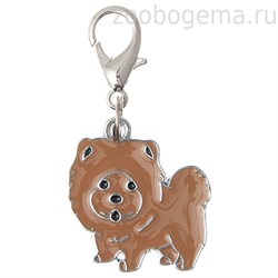 Адресник "Силуэт" Чау-чау 27*25 мм, гравировка - фото 7238