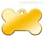 Адресник Косточка большая золотая, 38*26 мм, латунь - фото 7292