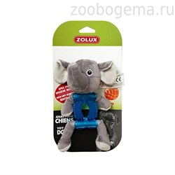 ZOLUX Игрушка плюшевая (хлопок+термопластичная резина) для собак "Слон" - фото 7690