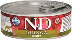 Н&Д влажный корм для кошек с киноа, для профилактики МКБ / N&D CAT QUINOA URINARY, 80 гр - фото 7928