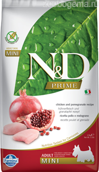 Н&Д сухой корм для собак мини пород, курица и гранат /N&D Dog Chicken & Pomegranate Adult MINI, 2,5 кг - фото 8064