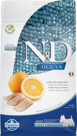 N&D OCEAN DOG HERRING AND ORANGE ADULT MINI 2.5KG - фото 8081