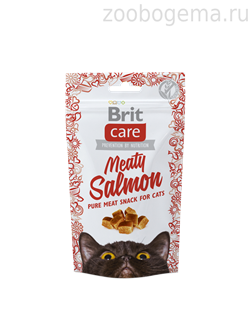 BRITE Meaty Salmon лакомство для кошек с лососем - фото 8265