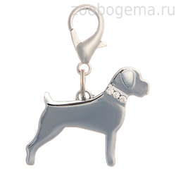 PET LINE Адресник боксер со стразами 30*25 мм - фото 8599