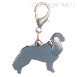 PET LINE Адресник Спаниель со стразами 30*25мм - фото 8609