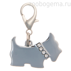 PET LINE Адресник Терьер со стразами 30*20 мм - фото 8610