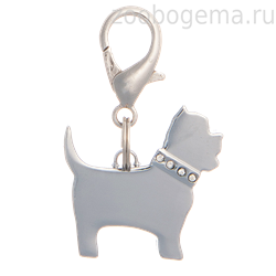 PET LINE Адресник Цвергшнауцер со стразами 24*23 мм - фото 8612