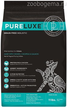 PureLuxe для котят с курицей, нутом и лососем, 400гр - фото 8694