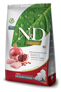 N&D Prime CHICKEN & POMEGRANATE PUPPY MEDIUM & MAXI Н&Д  Полнорационный беззерновой сухой корм для щенков, беременных и кормящих сук средних и крупных пород с курицей и гранатом 2,5 кг