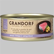 Консервы для кошек GRANDORF Филе тунца с мидиями 70 гр. Консервы для кошек GRANDORF Филе тунца с мидиями 70 гр.