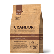 GRANDORF DOG Duck&Turkey MED&MAXI (утка с индейкой для собак средних и крупных пород) 10 кг.